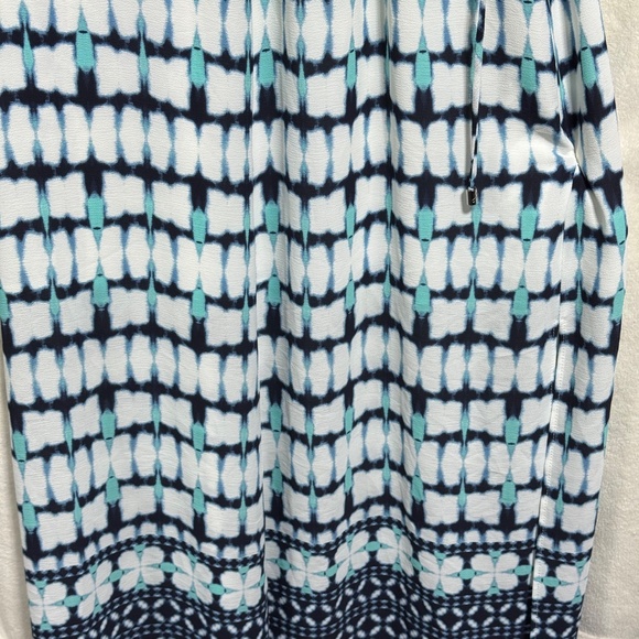 Joseph Ribkoff - Women's Dress Size 10 Vanilla & Blue Slit Maxi 202218 Canada - Picture 3 of 10